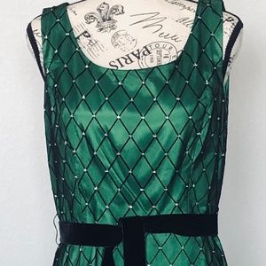 Coldwater Creek Formal Midi Green Dress Sz 6P